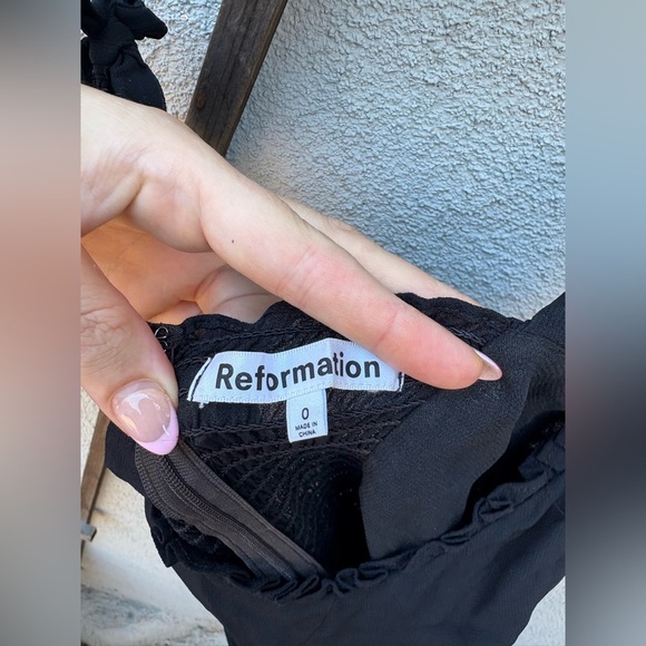 Reformation Christine Dress in Black - Picture 5 of 7